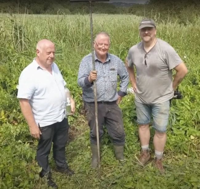 Battlefield Team on the marsh at Crowhurst