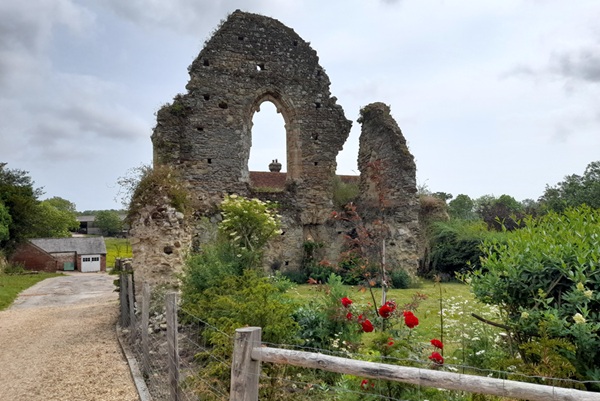 foundations of the original abbey.