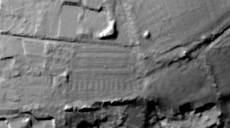 Image of the Lidar scan of the western battlefield showing the mounds currently under investigation